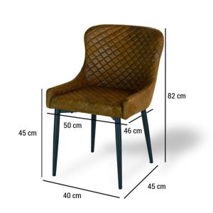 Ghế ăn nệm nhung chân sắt sang trọng cổ điển - hình 1