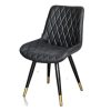 Ghế Aster chân sắt, mặt ghế bọc nệm da PU