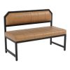 Ghế băng 120x55x87cm bọc nệm vải Simili khung chân sắt