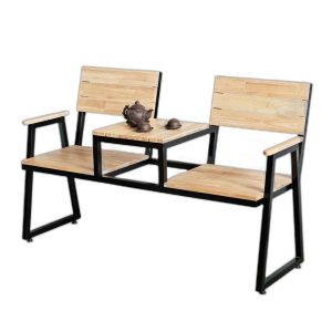 Ghế băng có bàn trà 140x45x80cm gỗ cao su