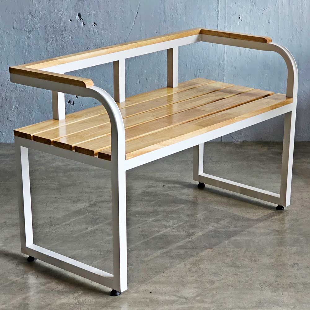 Ghế băng có tay tựa 95x46x60cm gỗ cao su Ghế băng có tay tựa 95x46x60cm gỗ cao su - hình 1