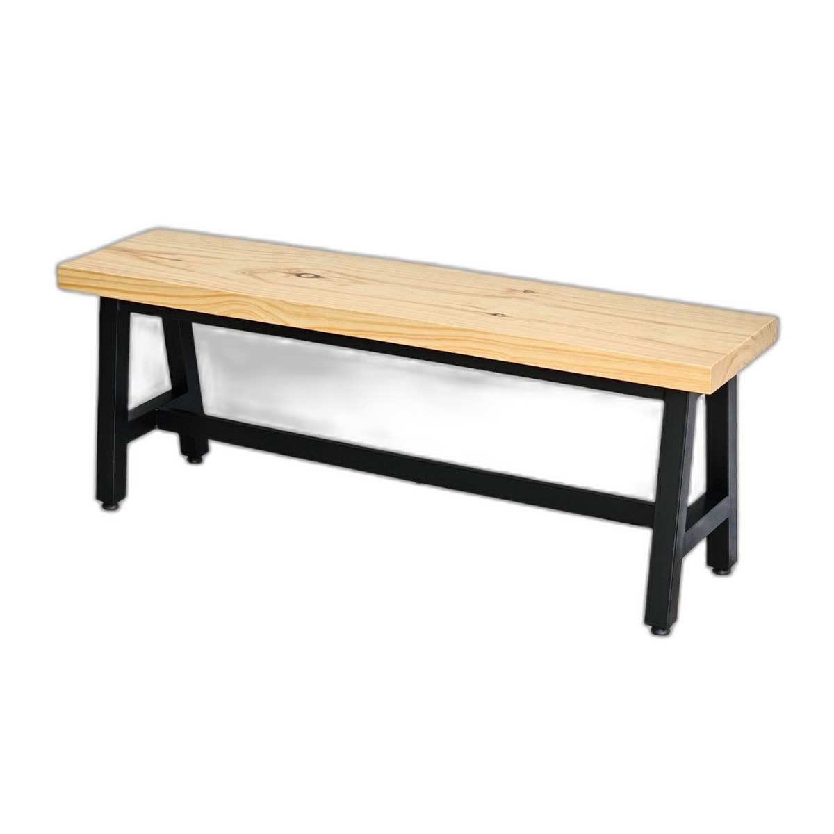 Ghế băng dài 120x30cm gỗ thông chân sắt sơn tĩnh điện Ghế băng dài 120x30cm gỗ thông chân sắt sơn tĩnh điện