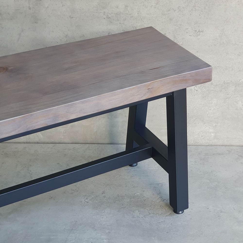 Ghế băng dài 120x30cm gỗ thông chân sắt sơn tĩnh điện Ghế băng dài 120x30cm gỗ thông chân sắt sơn tĩnh điện - hình 4