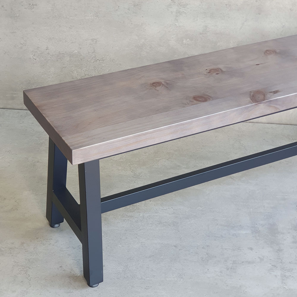 Ghế băng dài 120x30cm gỗ thông chân sắt sơn tĩnh điện Ghế băng dài 120x30cm gỗ thông chân sắt sơn tĩnh điện - hình 5
