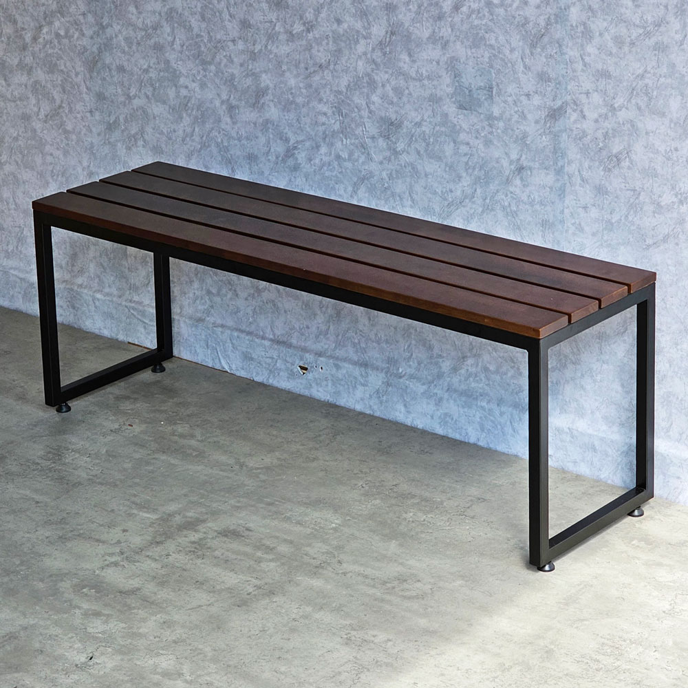 Ghế băng dài 120x35cm gỗ cao su chân sắt sơn tĩnh điện Ghế băng dài 120x35cm gỗ cao su chân sắt sơn tĩnh điện - hình 5
