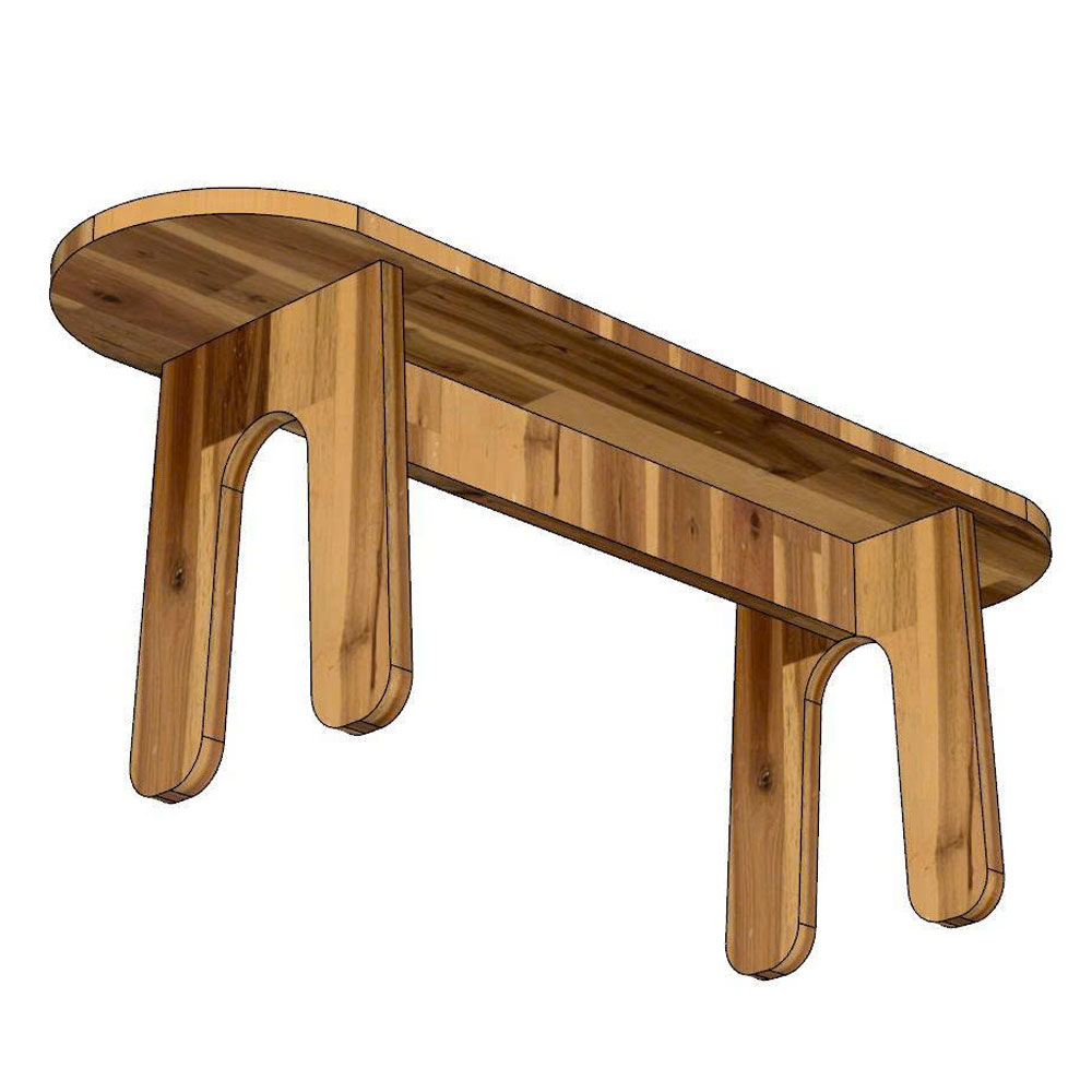 Ghế băng dài 120x35cm gỗ tràm Ghế băng dài 120x35cm gỗ tràm - hình 3