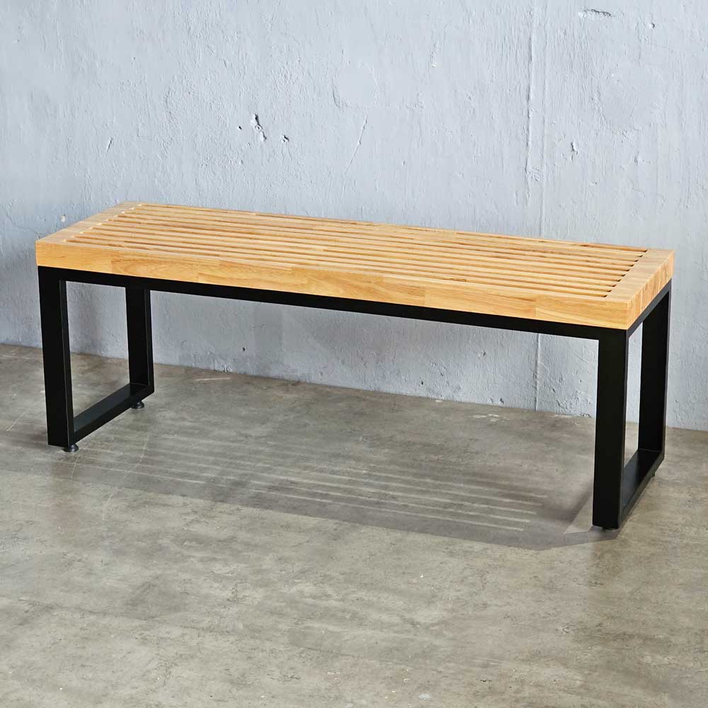 Ghế băng dài 120x36x45m gỗ cao su chân sắt Ghế băng dài 120x36x45m gỗ cao su chân sắt - hình 1