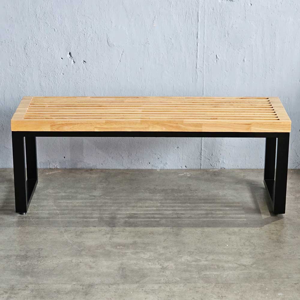 Ghế băng dài 120x36x45m gỗ cao su chân sắt Ghế băng dài 120x36x45m gỗ cao su chân sắt - hình 2