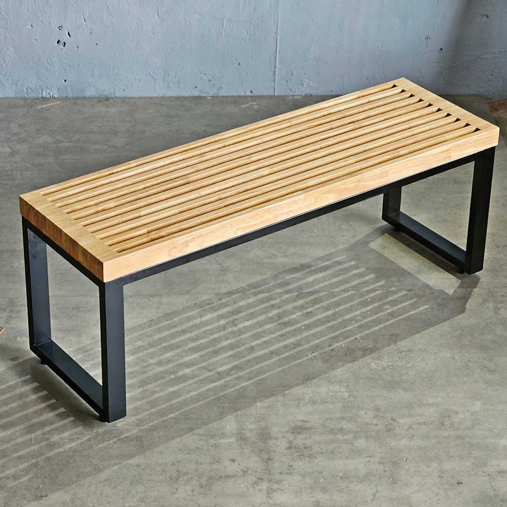 Ghế băng dài 120x36x45m gỗ cao su chân sắt Ghế băng dài 120x36x45m gỗ cao su chân sắt - hình 3