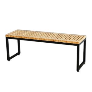 Ghế băng dài 120x38x42m gỗ cao su chân sắt