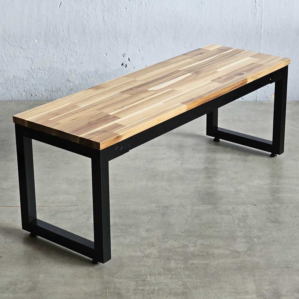 Ghế băng dài 120x40cm gỗ tràm chân sắt Ghế băng dài 120x40cm gỗ tràm chân sắt - hình 3