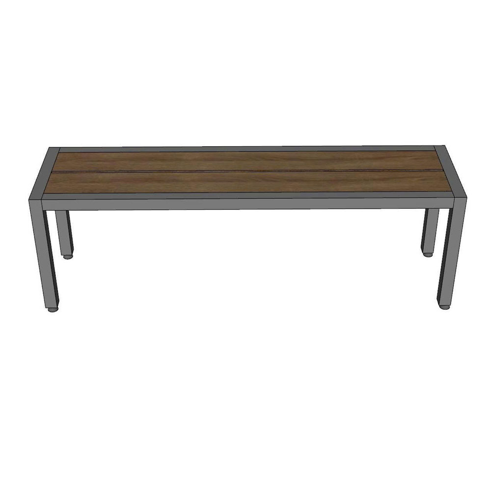 Ghế băng dài 140x37x45cm gỗ nhựa chân sắt Ghế băng dài 140x37x45cm gỗ nhựa chân sắt - hình 1