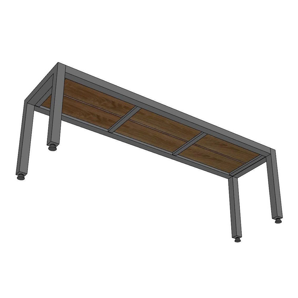 Ghế băng dài 140x37x45cm gỗ nhựa chân sắt Ghế băng dài 140x37x45cm gỗ nhựa chân sắt - hình 3