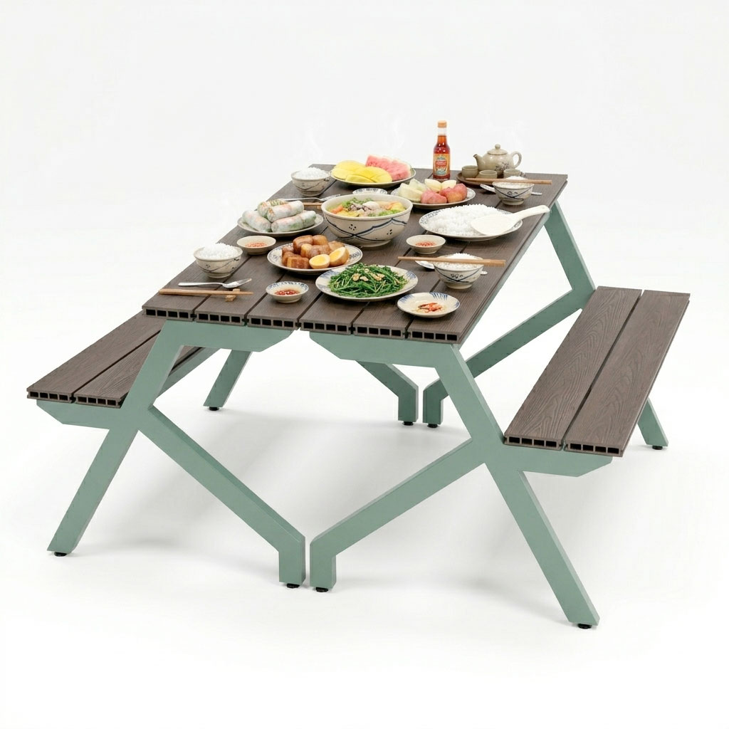 Ghế băng dài 150x45x43cm gỗ cao su Ghế băng dài 150x45x43cm gỗ cao su - hình 1