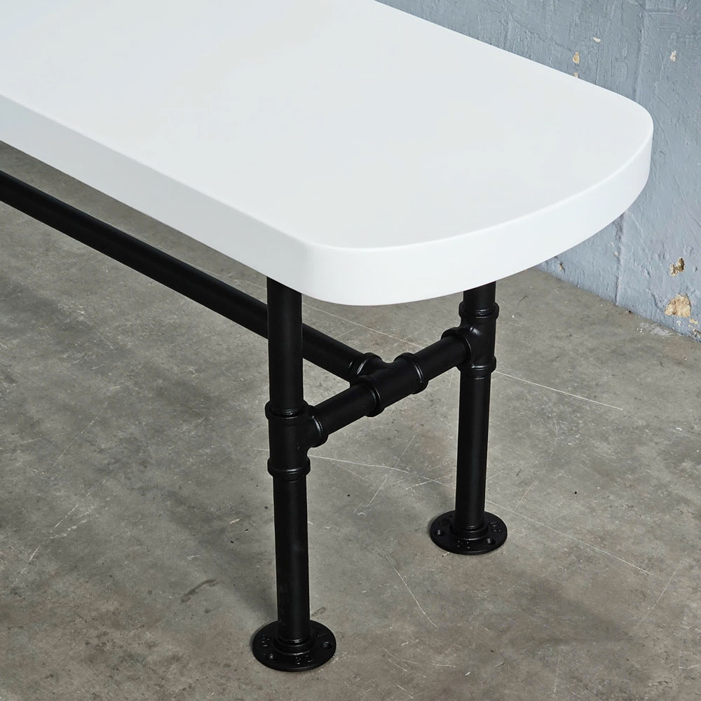 Ghế băng dài 160x32cm gỗ thông chân ống nước Ghế băng dài 160x32cm gỗ thông chân ống nước - hình 3