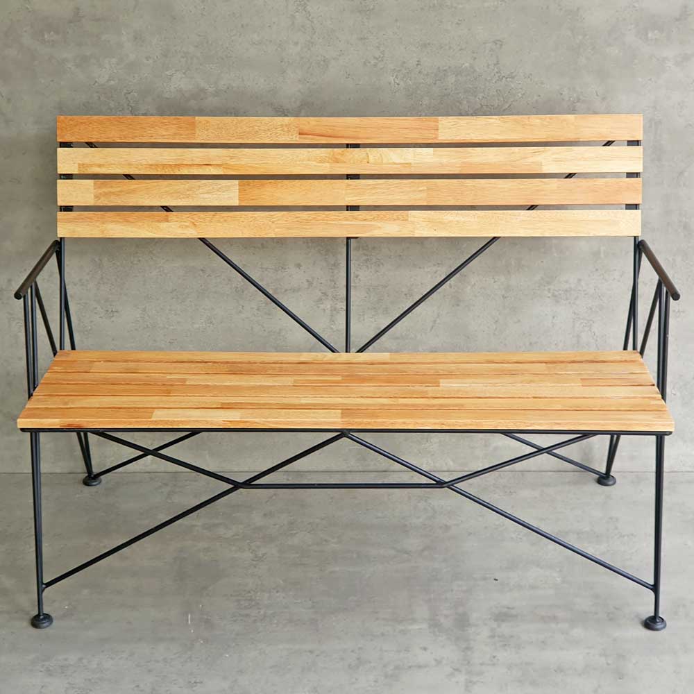 Ghế băng dài 1m2 khung sắt nghệ thuật gỗ cao su Ghế băng dài 1m2 khung sắt nghệ thuật gỗ cao su - hình 1