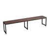 Ghế băng dài 200x35cm gỗ cao su chân sắt