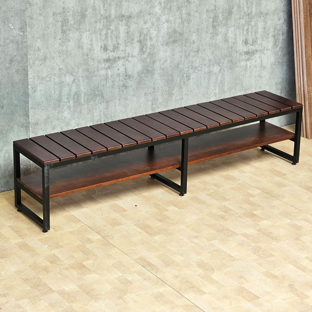 Ghế băng dài 200x40x45cm gỗ cao su Ghế băng dài 200x40x45cm gỗ cao su - hình 4