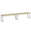 Ghế băng dài 240x35cm gỗ cao su chân sắt