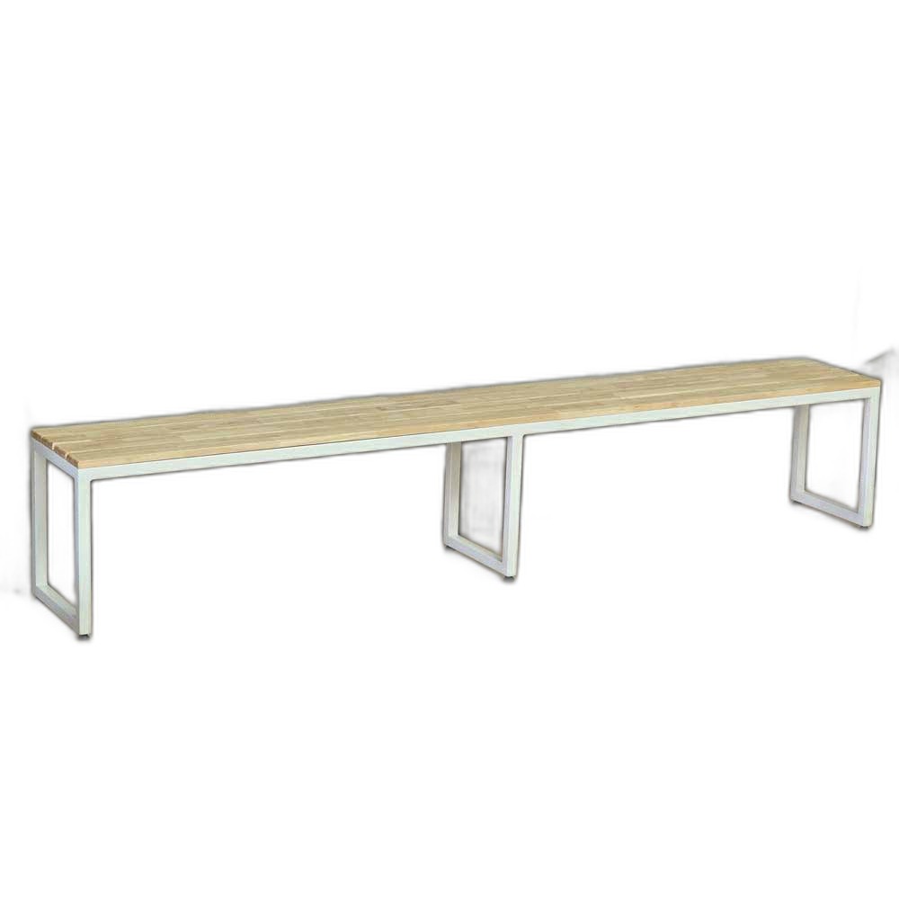 Ghế băng dài 240x35cm gỗ cao su chân sắt Ghế băng dài 240x35cm gỗ cao su chân sắt