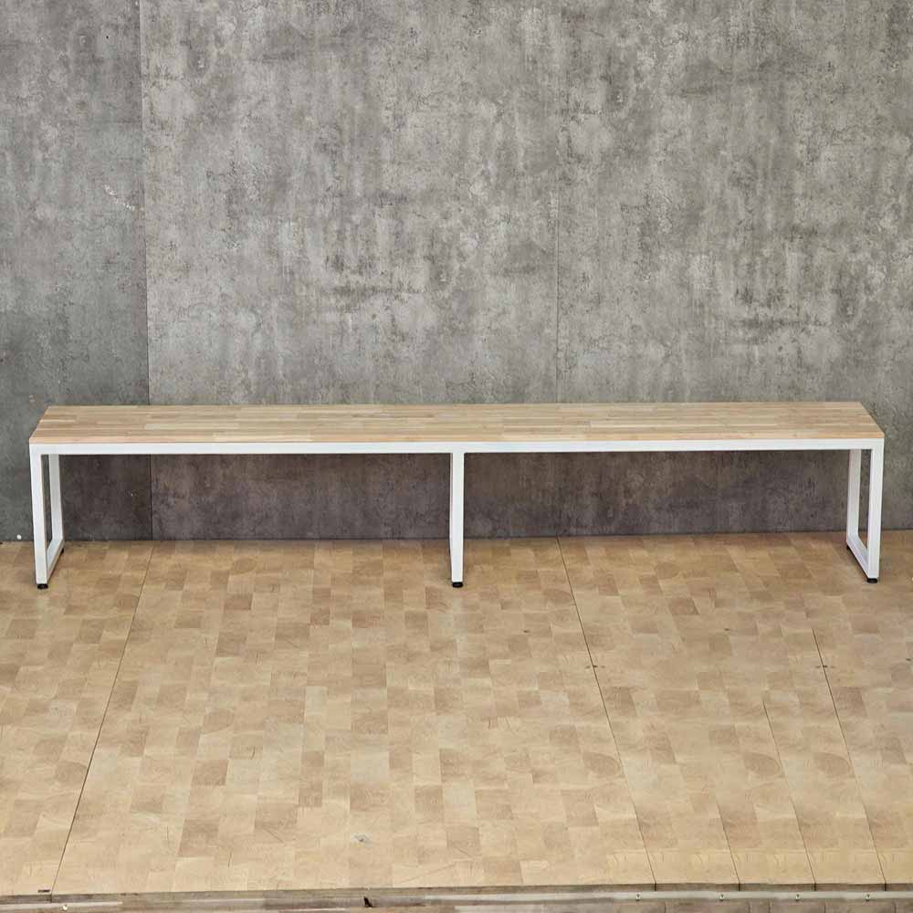Ghế băng dài 240x35cm gỗ cao su chân sắt Ghế băng dài 240x35cm gỗ cao su chân sắt - hình 1