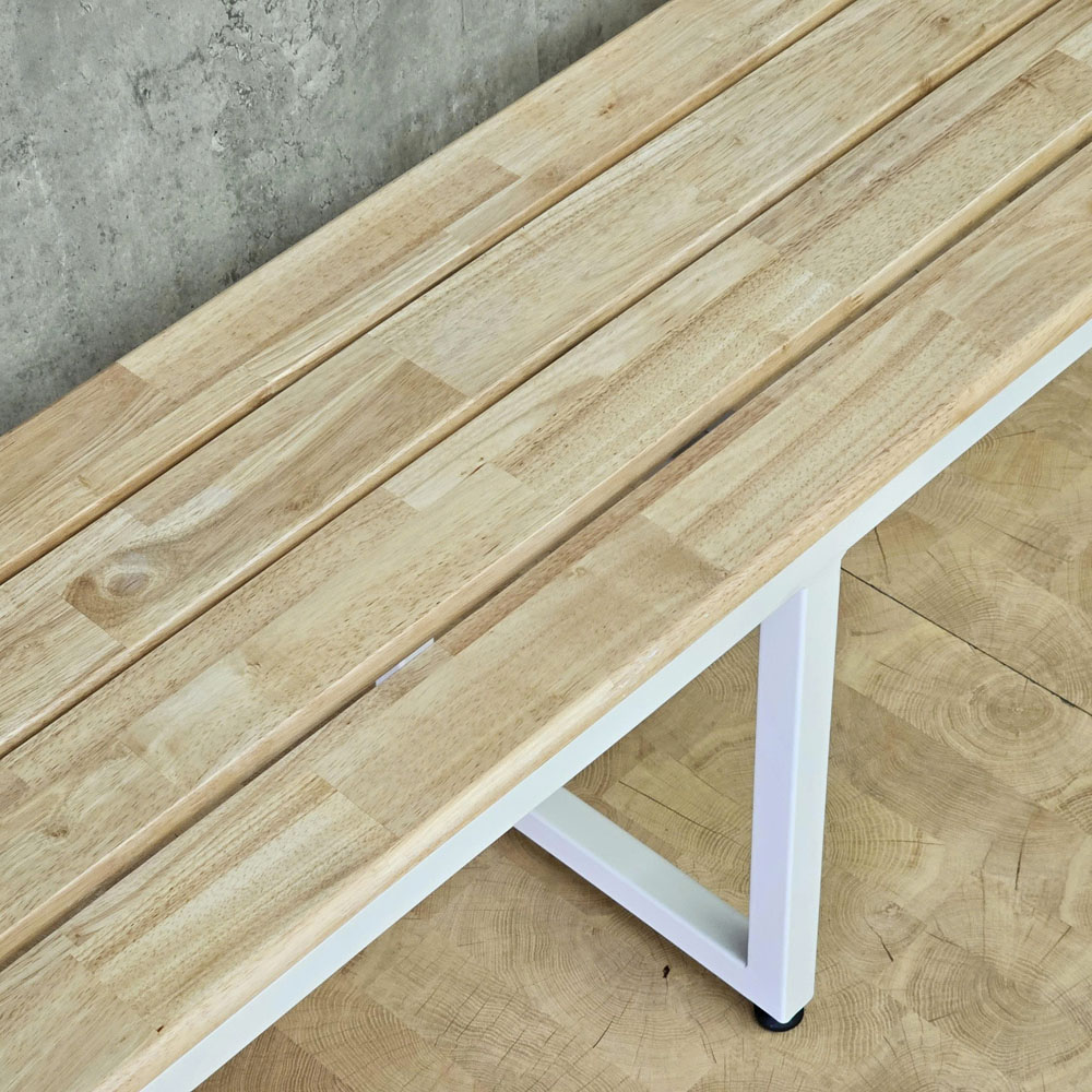 Ghế băng dài 240x35cm gỗ cao su chân sắt Ghế băng dài 240x35cm gỗ cao su chân sắt - hình 4