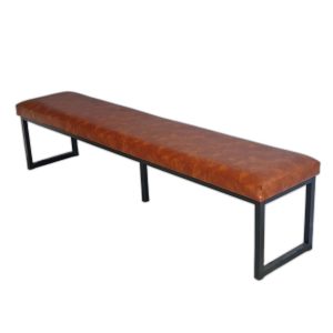Ghế băng dài bọc nệm PU khung sắt