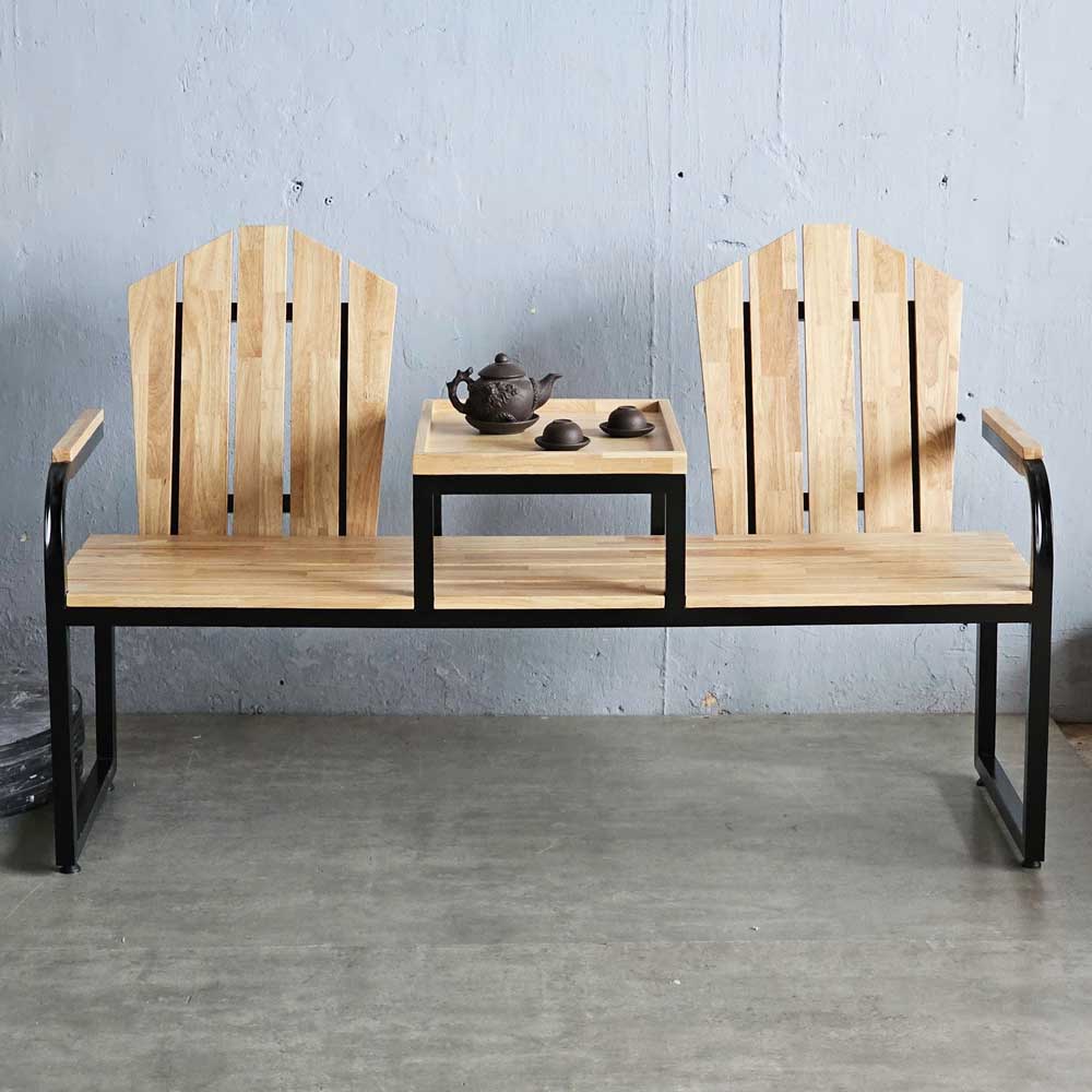Ghế băng dài có lưng tựa 150x50cm gỗ cao su Ghế băng dài có lưng tựa 150x50cm gỗ cao su - hình 1