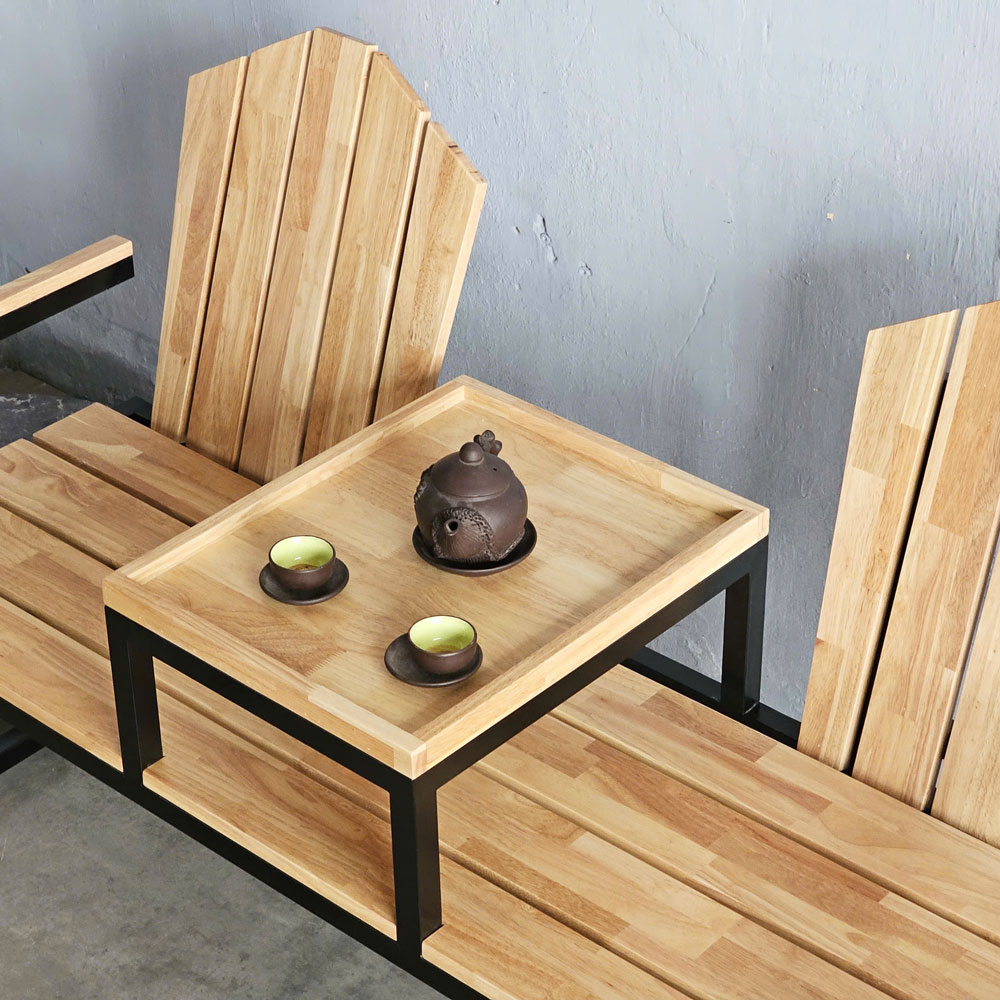 Ghế băng dài có lưng tựa 150x50cm gỗ cao su Ghế băng dài có lưng tựa 150x50cm gỗ cao su - hình 2