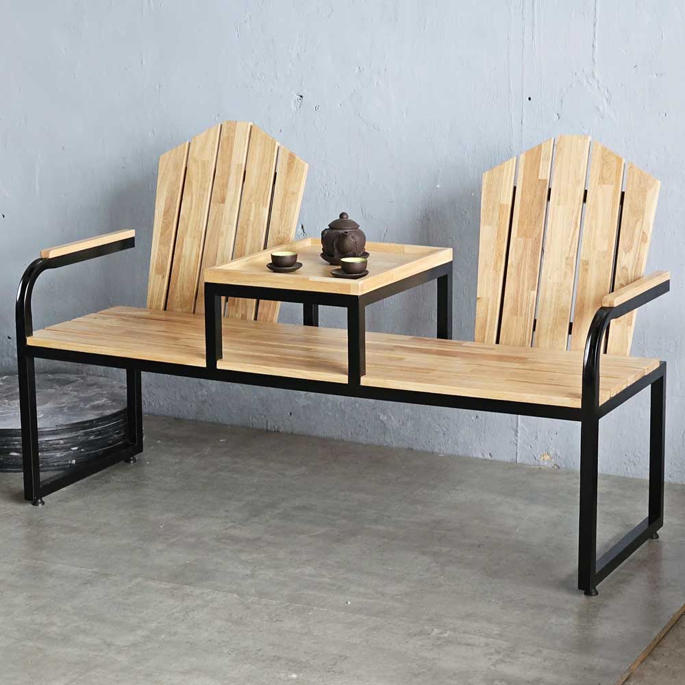 Ghế băng dài có lưng tựa 150x50cm gỗ cao su Ghế băng dài có lưng tựa 150x50cm gỗ cao su - hình 4