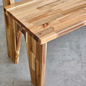 Ghế băng dài có tựa 120x40cm gỗ tràm - hình 1