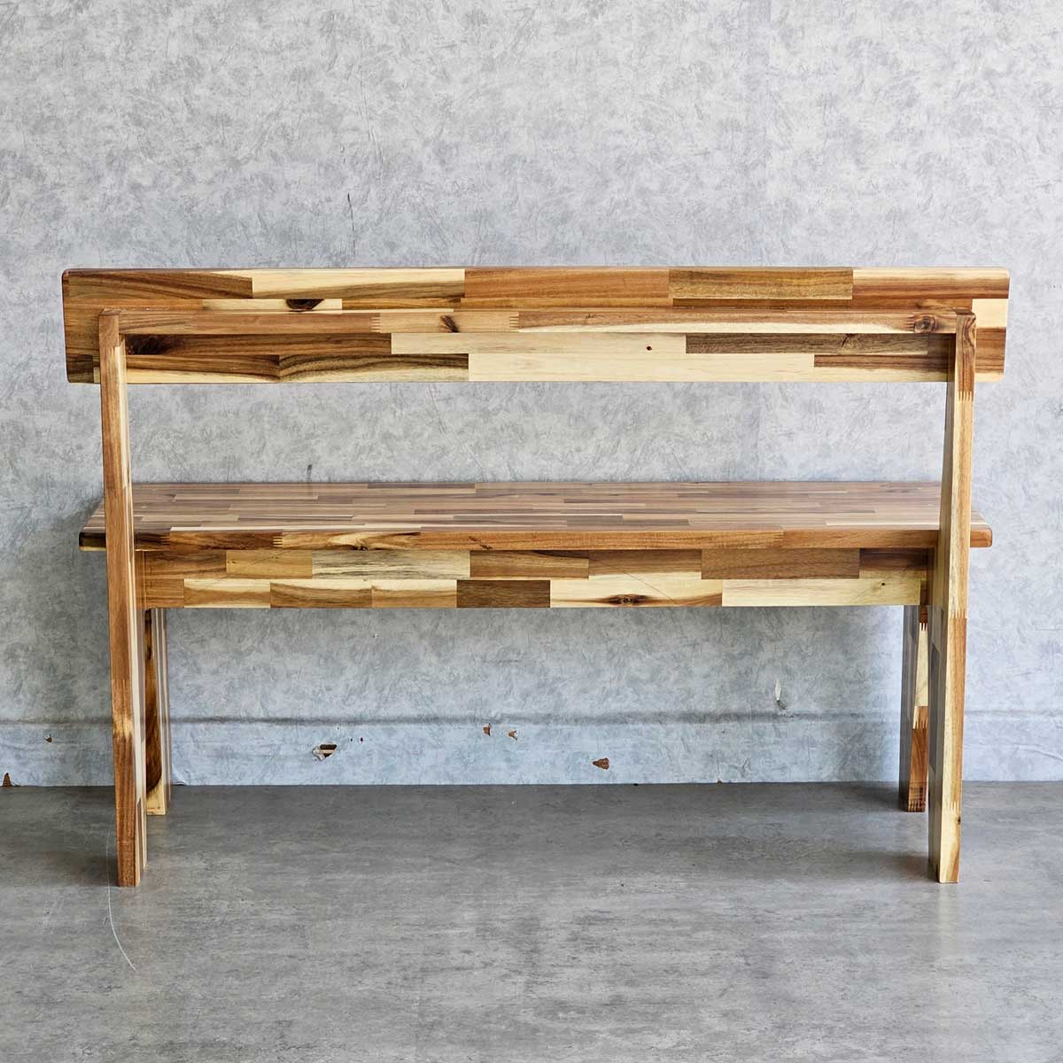 Ghế băng dài có tựa 120x40cm gỗ tràm Ghế băng dài có tựa 120x40cm gỗ tràm - hình 4