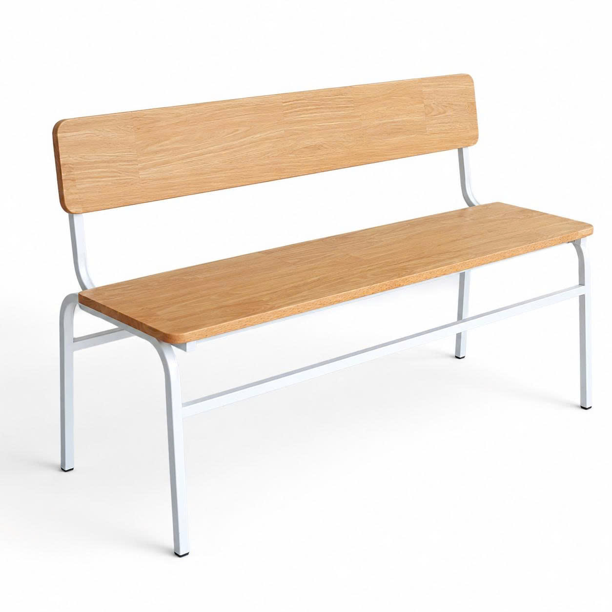 Ghế băng dài có tựa lưng 120x40cm gỗ cao su Ghế băng dài có tựa lưng 120x40cm gỗ cao su - hình 1