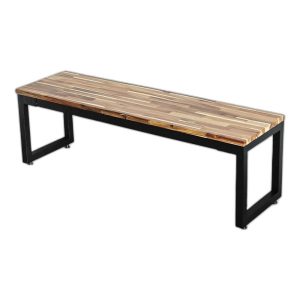 Ghế băng dài gỗ tràm chân sắt sơn tĩnh điện 140x40x45cm