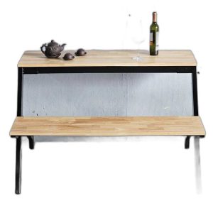 Ghế băng dài liền bàn 120x80x75cm gỗ cao su