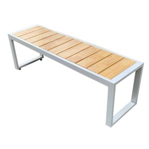 Ghế băng khung sắt gỗ cao su (120x40x45cm) GA68009 - hình 1