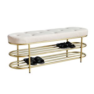 Ghế băng ngồi chờ bọc nệm 120x35x45cm khung sắt KG68037 - hình 1