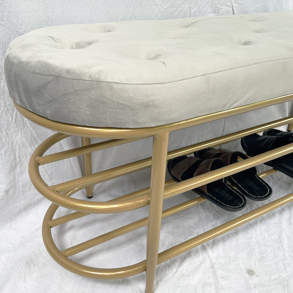 Ghế băng ngồi chờ bọc nệm 120x35x45cm khung sắt KG68037 Ghế băng ngồi chờ bọc nệm 120x35x45cm khung sắt KG68037 - hình 3