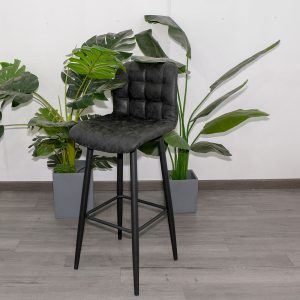 Ghế Bar Aster chân sắt nệm da Simili - hình 1
