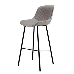 Ghế bar bọc nệm da Nappa chân sắt sơn tĩnh điện - hình 1