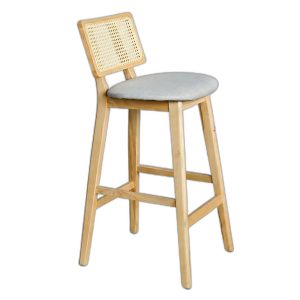Ghế bar CH301 lưng lưới mây bọc vải gỗ Ash G