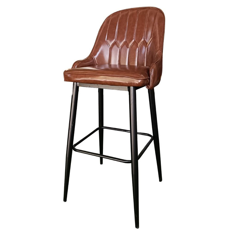 Ghế Bar chân sắt nệm da Simili G Ghế Bar chân sắt nệm da Simili G - hình 3