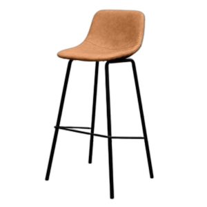 Ghế bar chân sắt sơn tĩnh điện nệm da GAKJB-065H