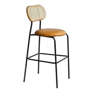 Ghế bar Henry lưng lưới mắt cáo khung sắt bọc nệm G
