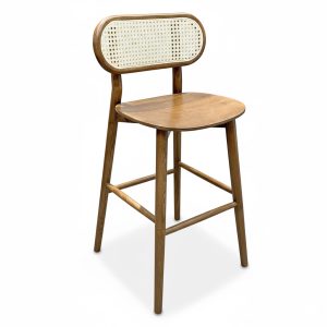 Ghế bar khung gỗ lưng lưới mắt cáo G - hình 1