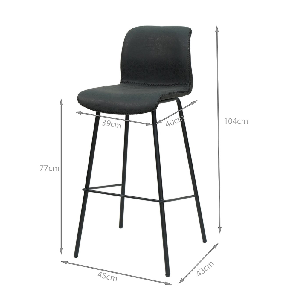 Ghế bar nệm da chân sắt sơn tĩnh điện GAKJB-066H Ghế bar nệm da chân sắt sơn tĩnh điện GAKJB-066H - hình 2