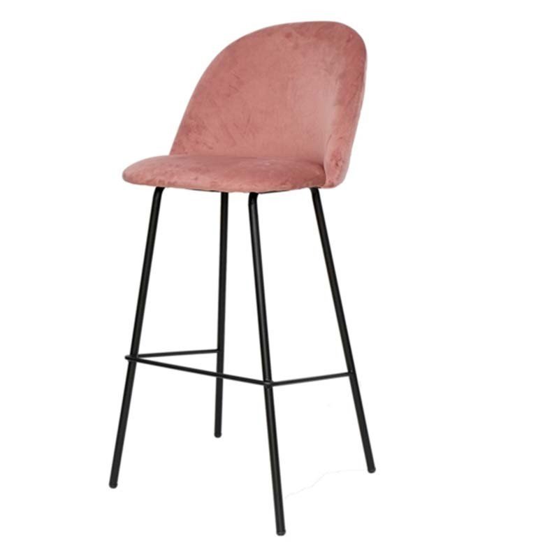 Ghế bar nệm vải khung chân sắt Ghế bar nệm vải khung chân sắt - hình 1