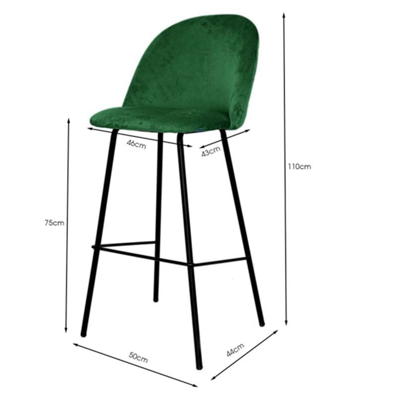 Ghế bar nệm vải khung chân sắt Ghế bar nệm vải khung chân sắt - hình 4