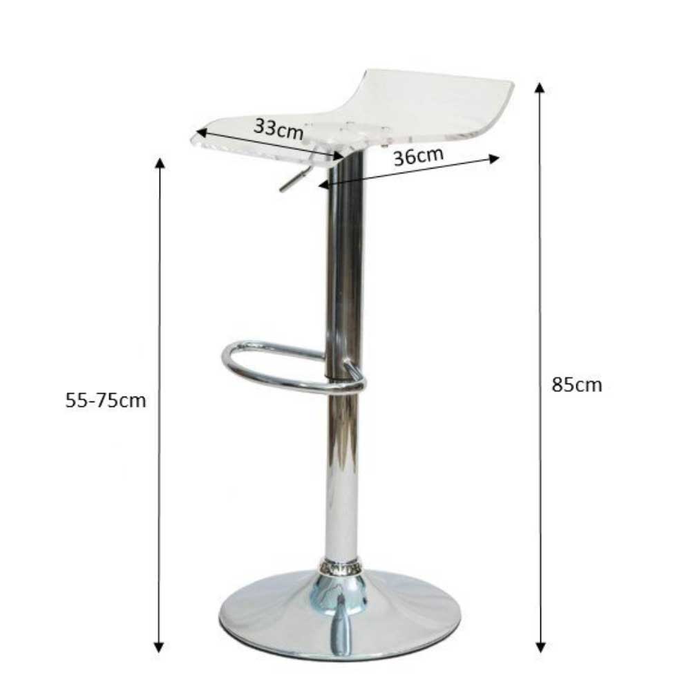 Ghế bar nhựa Arcylic chân xoay nâng hạ GAK-631 Ghế bar nhựa Arcylic chân xoay nâng hạ GAK-631 - hình 5