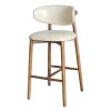 Ghế bar Oleando gỗ Ash bọc da si G